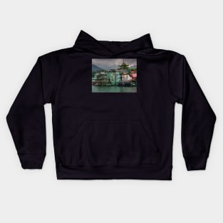 Jumbo Restaurant - Hong Kong - City Artwork Kids Hoodie